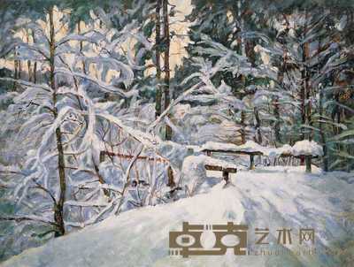 谭涤夫 2003年作 冬韵 60×80cm